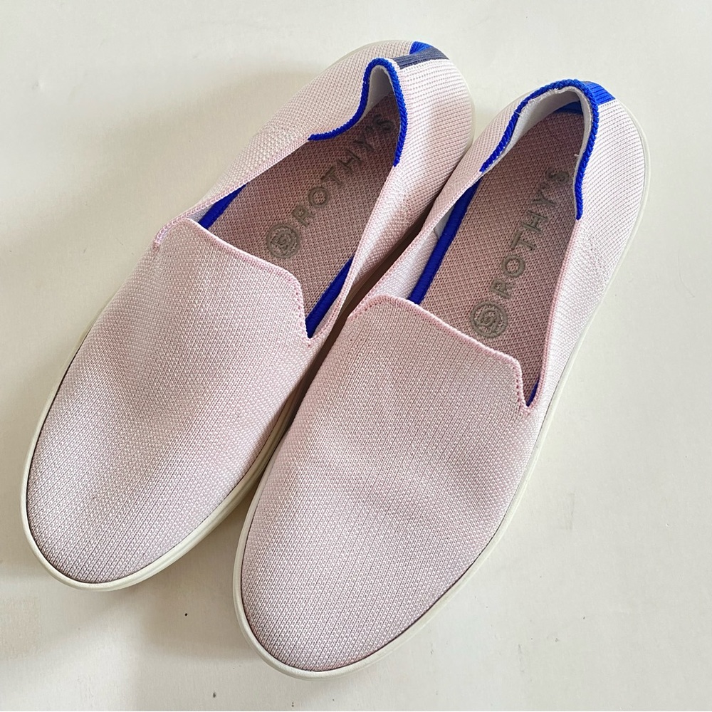 Rothy’s Original Slip On Sneakers Light Baby Pink  Women’s Size 8.5